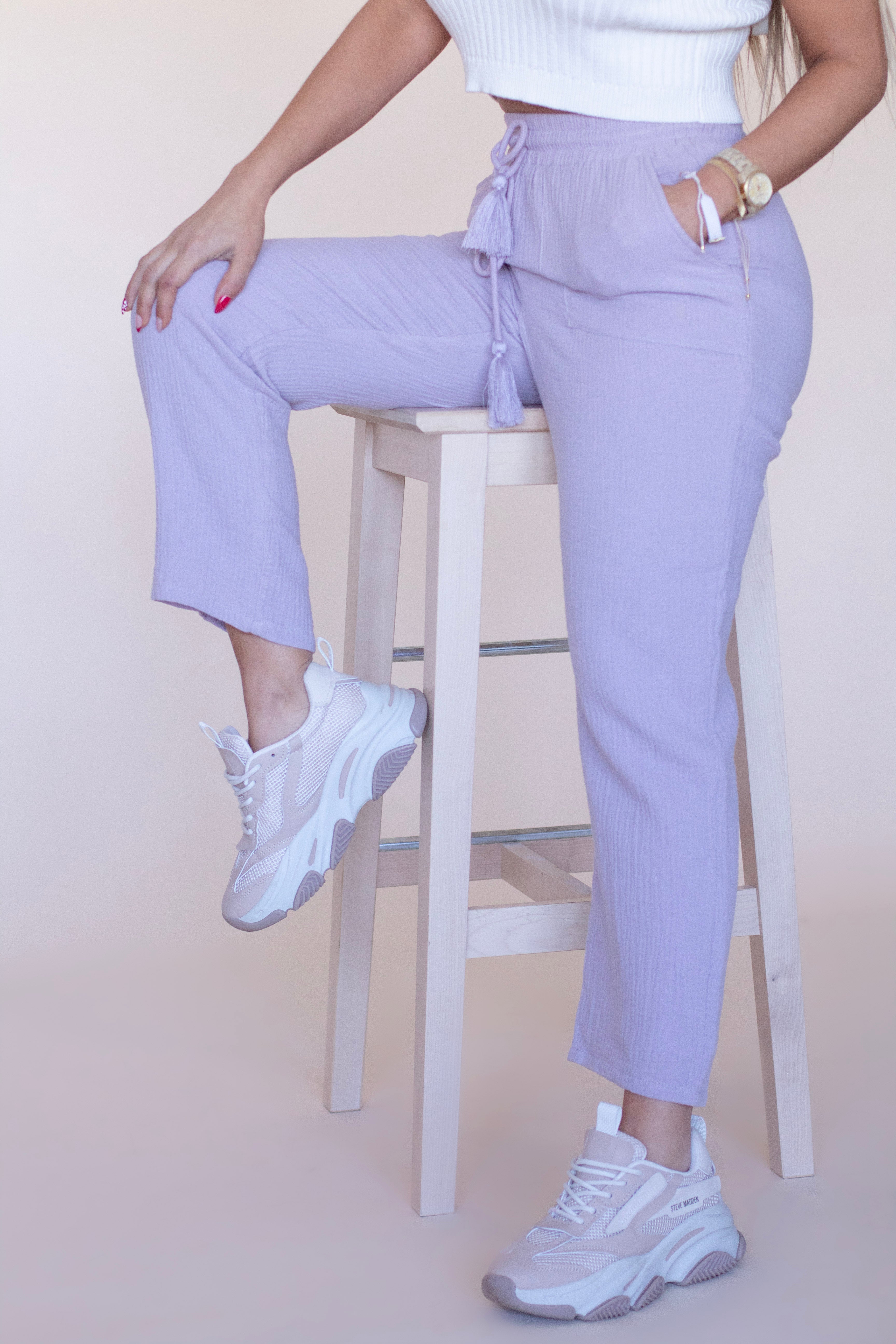 Gillie Gauze Pants - Lilac